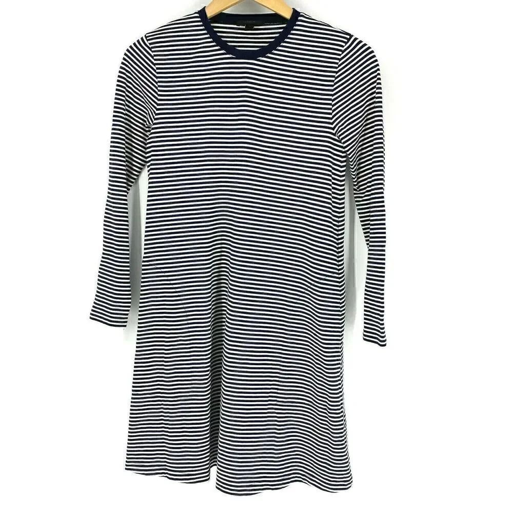 J Crew T Shirt Dress Stripe Swingy Knit
